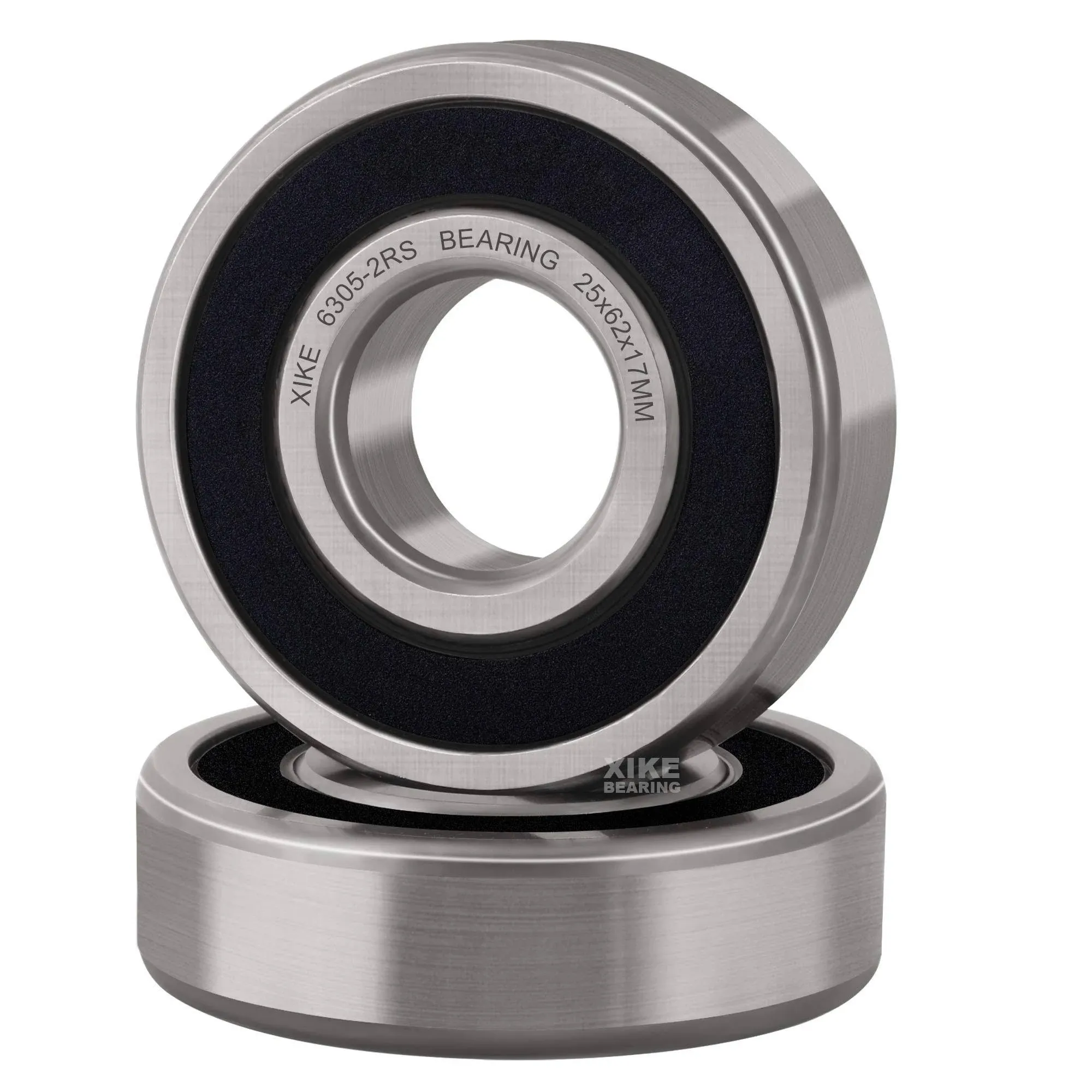 XiKe 6305-2RS Double Rubber Seal Bearings 25x62x17mm, Pre-Lubricated and Stable Performance and Cost Effective