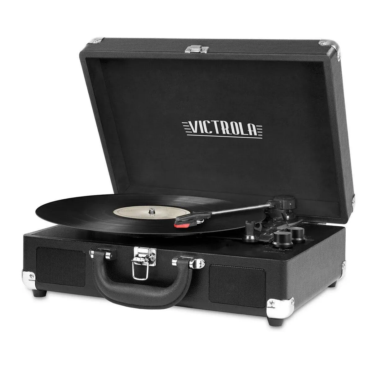 Victrola VSC-550BT-BRW Vintage Bluetooth Turntable with Speakers - Brown