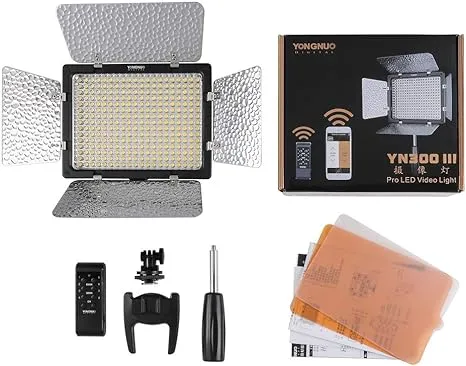 YONGNUO YN300 III LED Video Light with 5600k Color Temperatur e and Adjustable Brightness for Canon Nikon Pentax Olympus Samsung