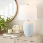 Nourison 23" Ceramic Pot Table Lamp For Bedroom