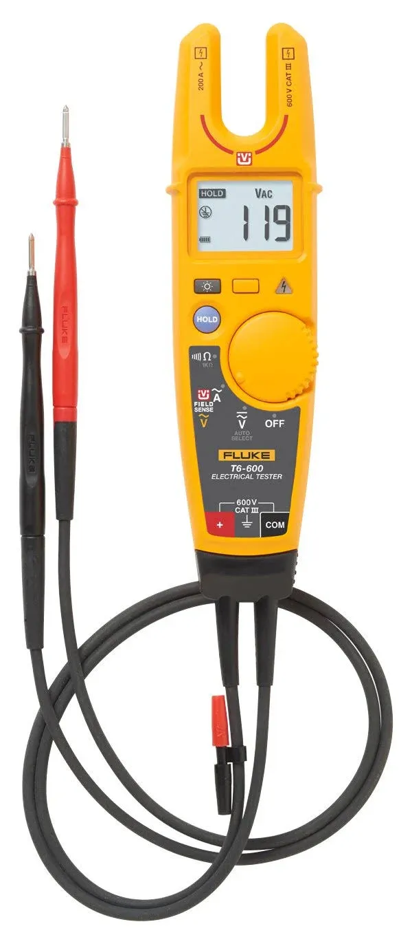 Fluke T6-600/C60 Electrical Tester with FieldSense technology, 1000 V