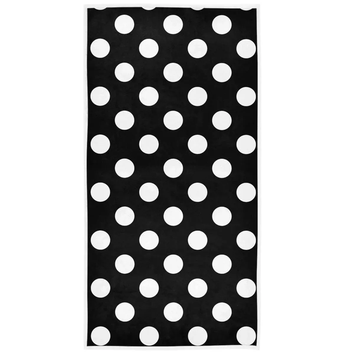 Polka Dot Black White Hand Towels 16x30 In Modern Pattern Bathroom Towel Soft Ab