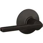 Schlage F10 Latitude Passage Lever Set, Matte Black