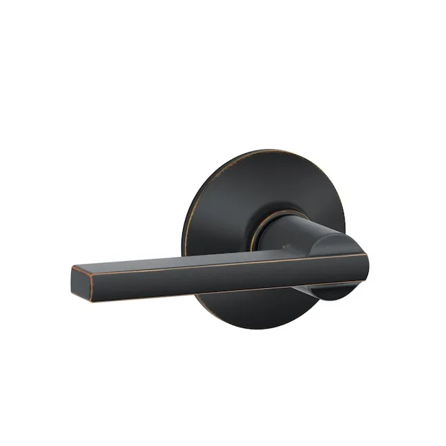 Schlage Latitude Passage Door Lever; Aged Bronze