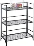 Convenience Concepts Xtra-Storage 3 Tier Wide Folding Shelf in Black