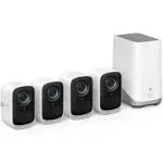 eufy Security eufyCam 3C 4-Cam-Kit, Sicherheitskamera für den Außenbereich, kabellos, 4K-Kamera, erweiterbarer lokaler Speicher bis zu 16 TB, Gesichtserkennung KI, Spotlight, Farbnachtsicht, keine monatliche Gebühr