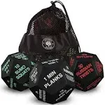 Juliet Paige Exercise Dice for Home Fitness, Workouts, WOD, Cardio, HIIT, and Sports Green, White, and Red