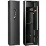 Bentism Gun Safe Rifle Safe with Built-In Storage Locker & Digital Keypad Lock ...