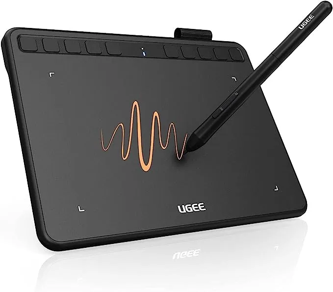 Drawing Tablet, Ugee Computer Graphics Tablets w/ 10 Hot Keys, 6.5x4 inch Osu Tablet w/ Battery Free Stylus of 8192 Levels Pressure