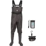 TIDEWE Bootfoot Chest Wader, 2-Ply Nylon/PVC Waterproof Fishing & Hunting Waders