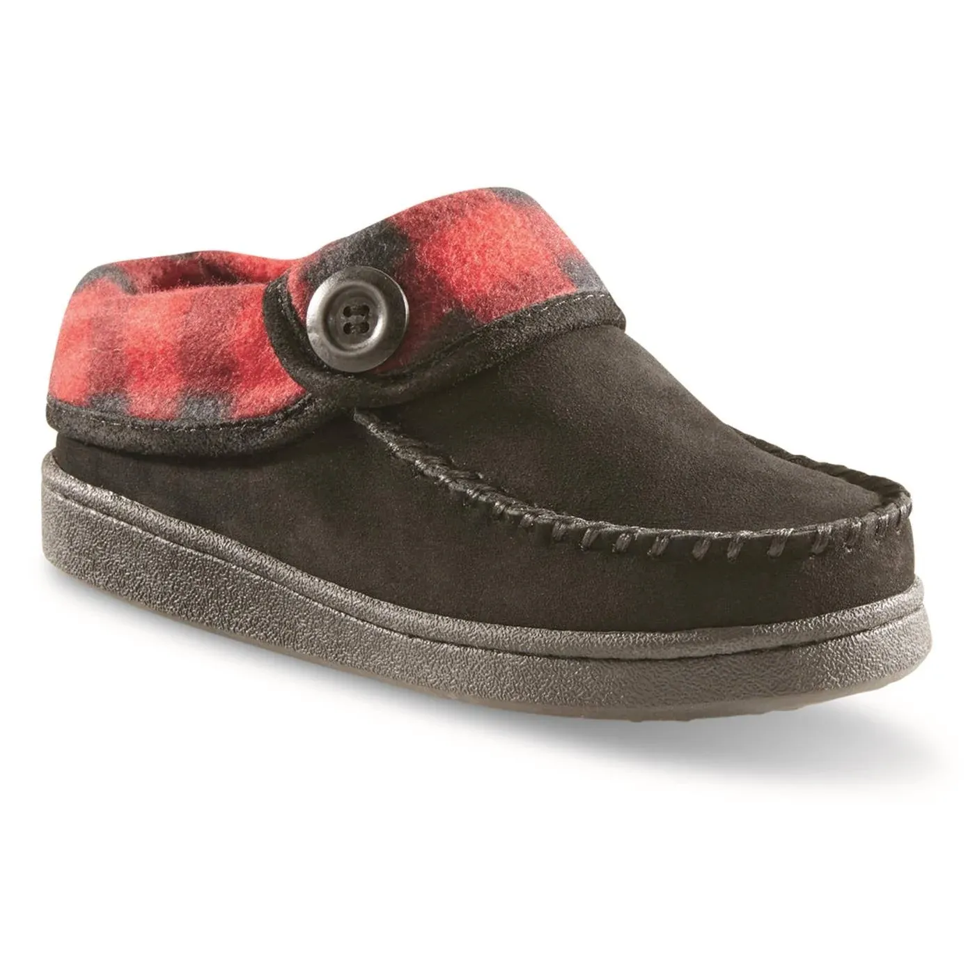 Guide Gear Moc Toe Womens Plaid Collar Clog Slippers, Suede, Warm, Slip-On ...