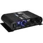 Pyle Bluetooth Mini Blue Compact Home Studio Class T Amplifier - 90 W