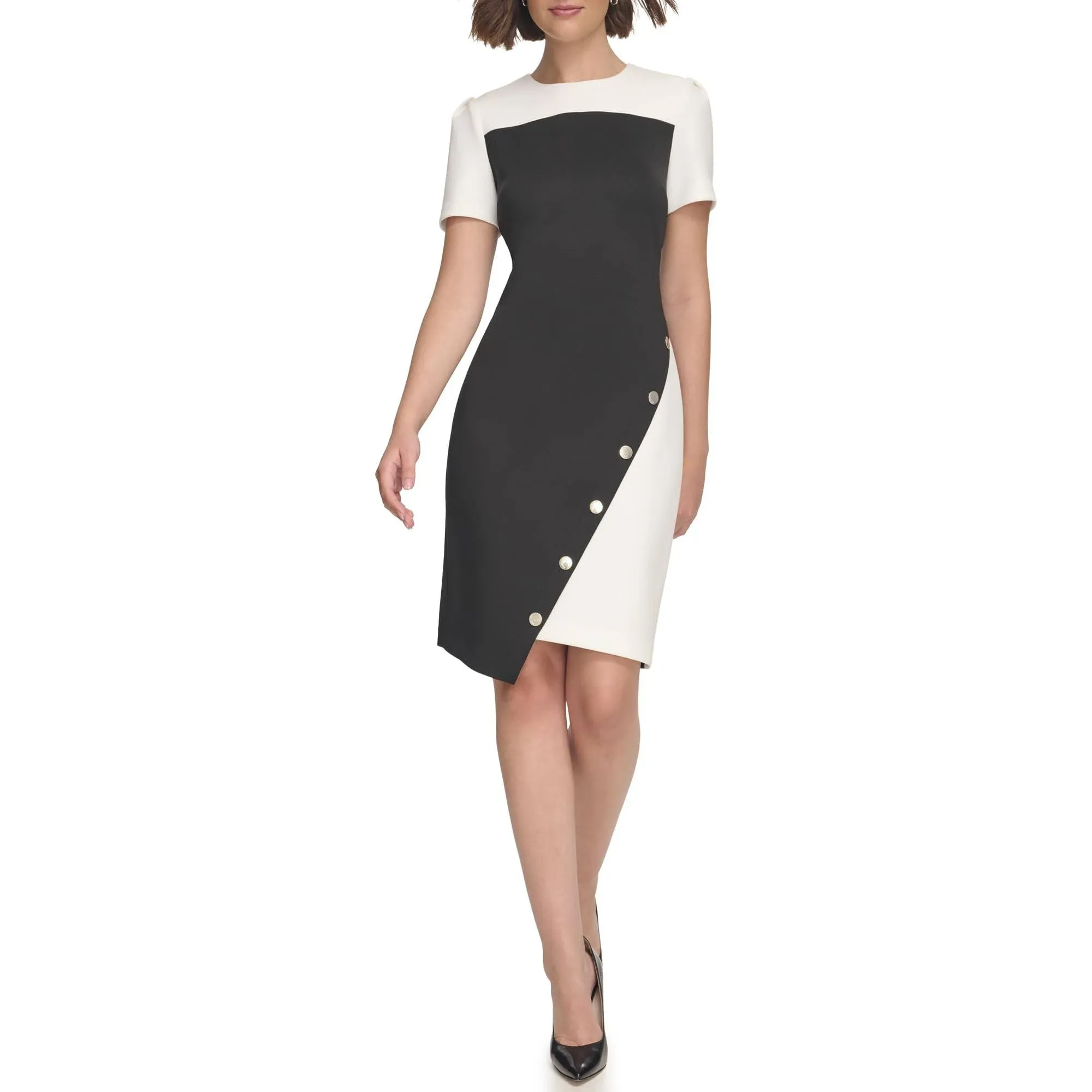 Tommy Hilfiger Women's Color-Blocked Asymmetric Dress