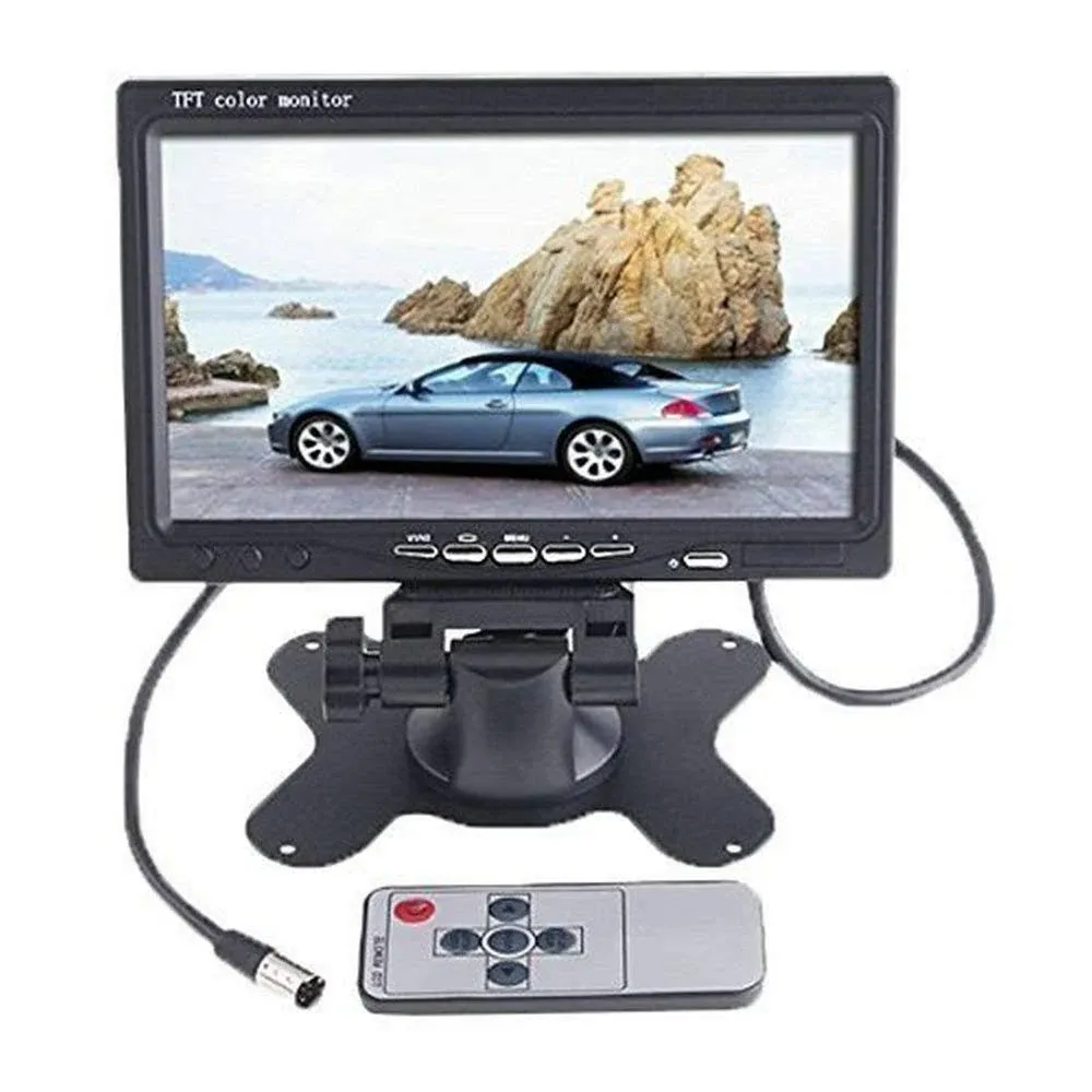 7&#034; 800x480 TFT LCD Car Rearview Monitor w/ Rotating Screen &amp; Dual AV Inputs