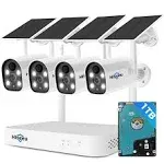 Hiseeu Solar Battery Powered Wireless Security Camera System