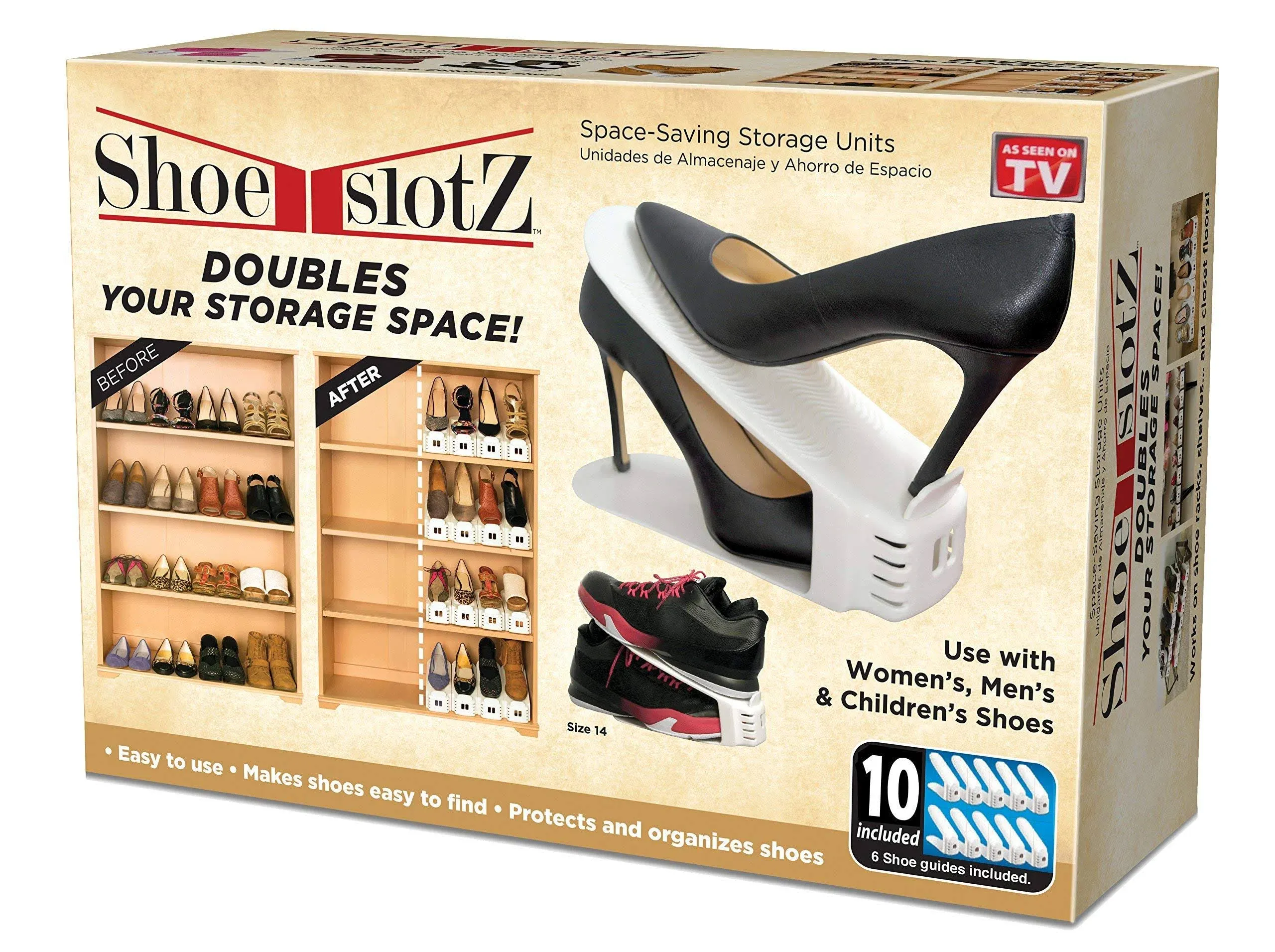 Clear Innovation Shoe Slotz Space Saver, 24 piece set