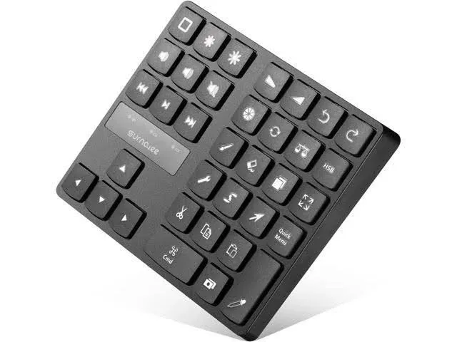 SurnQiee Bluetooth Keypad for iPad Procreate, Wireless Rechargeable Keyboard for ...