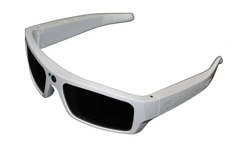 GoVision Sol Full 1080p Video Record with Bluetooth Speaker Sunglasses, White