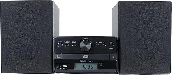 Stereo Shelf Systems Tray Loading Cd Player With Digital Fm Radio Bluetooth Stre