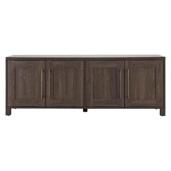 Hudson & Canal TV1369 80 in. Chabot Rectangular TV Stand Alder Brown