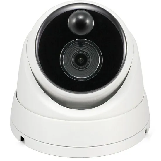 Swann - 4K PoE Add On Dome Camera, w/Audio Capture & Face Detection - White