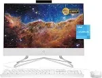 HP 2022 Newest All-in-One Desktop, 21.5" FHD Display, Intel Celeron J4025 Processor, 8GB RAM, 256GB PCIe SSD, Webcam, HDMI, RJ-45, Wired Keyboard&Mouse, WiFi, Windows 11 Home, White