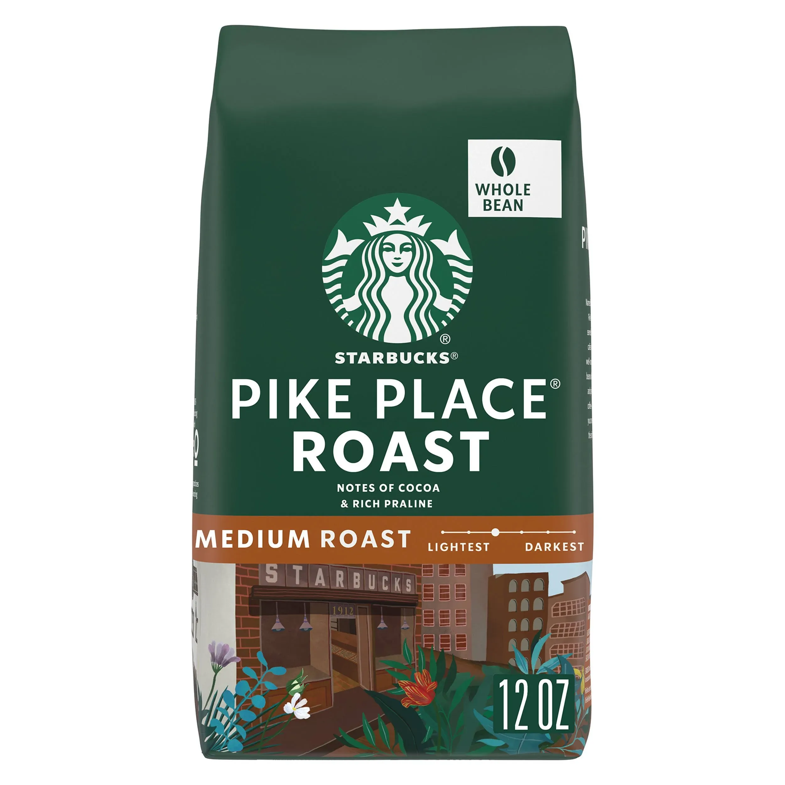 Starbucks Medium Roast Whole Bean Coffee — Pike Place Roast — 6 bags (12 oz. each)Starbucks Medium Roast Whole Bean Coffee — Pike Place Roast — 6 bags (12 oz. each)