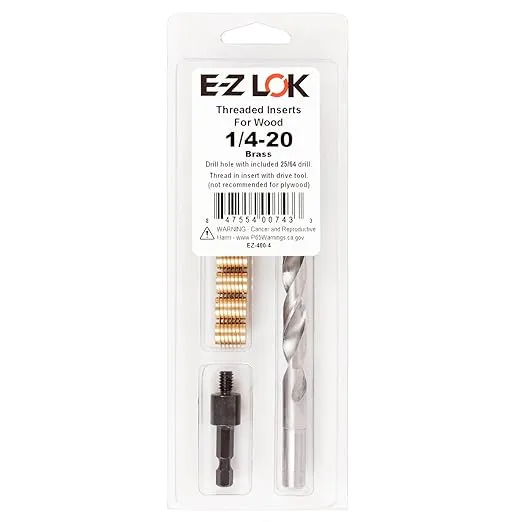 E-Z Knife Threaded Insert Installation Kit - Brass - 1/4-20 EZ-400-4