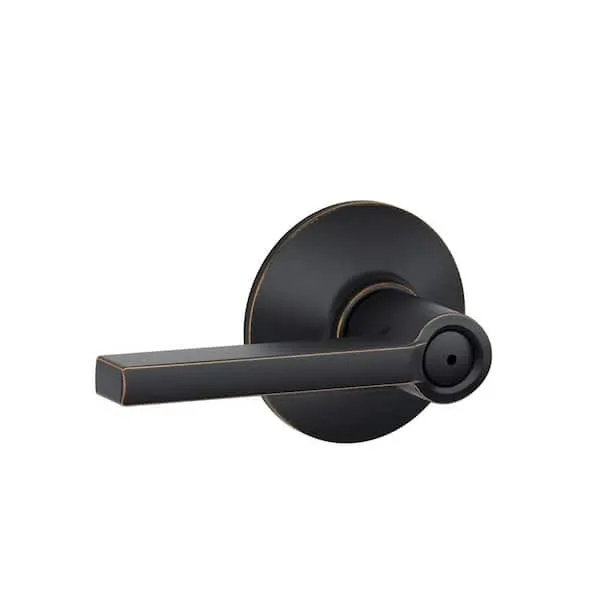 Schlage Latitude Privacy Door Lever; Aged Bronze