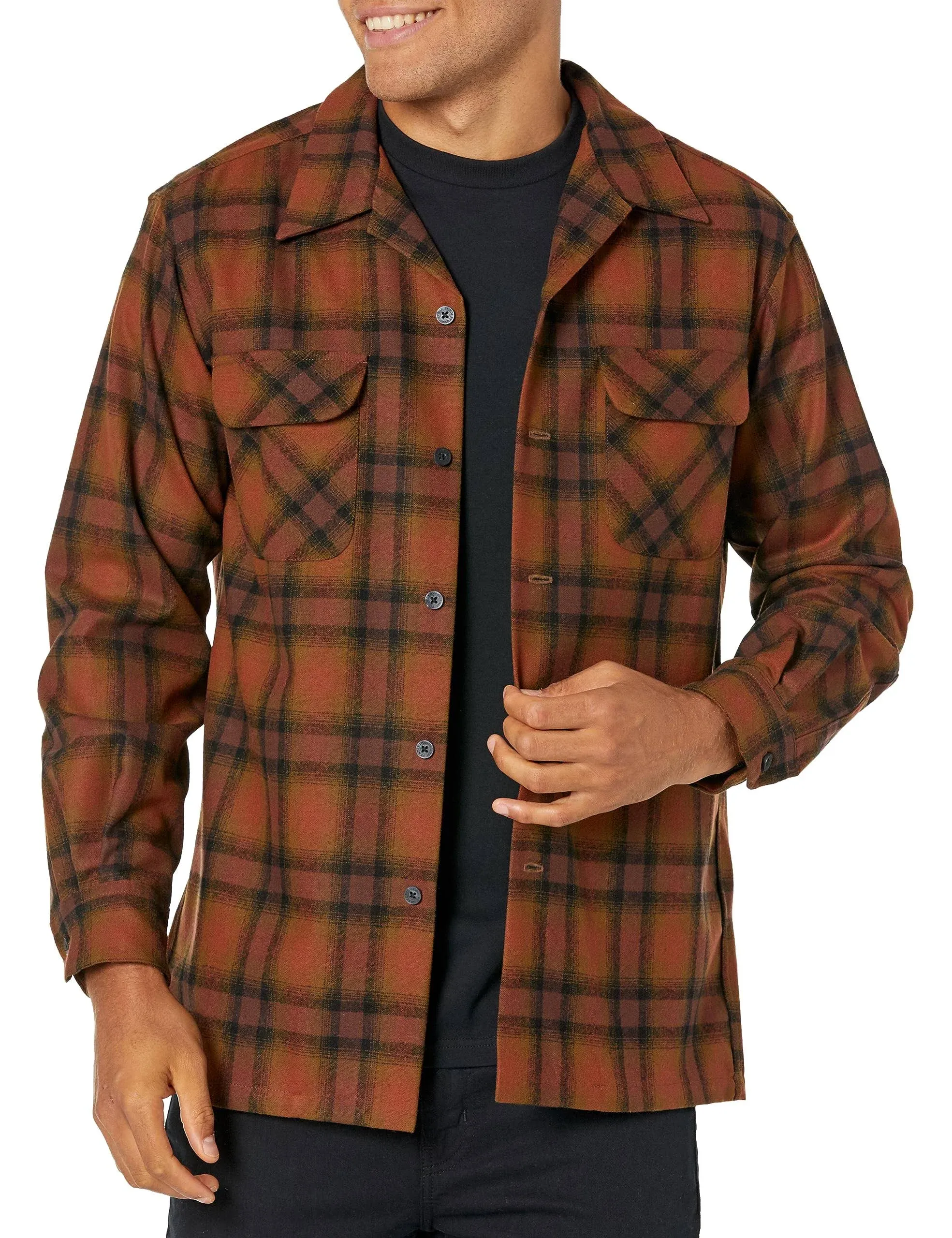 PENDLETON Men's Long Sleeve Classic Fit Wool Board Shirt