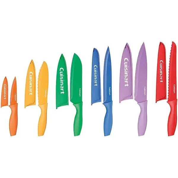 NEW Cuisinart Advantage 12 Pc Knife Set NonStick Color Coating Stainless Steel