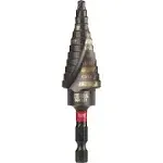 SHOCKWAVE 3/16 in. - 7/8 in. #4 Impact-Rated Titanium Step Drill Bit (12-Steps)