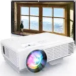 Mini Projector, Latest Upgraded Home Projector Full HD 1080p and 200" Display Supported, Compatible w/ TV Stick, Smartphone, Hdmi, AV, SD