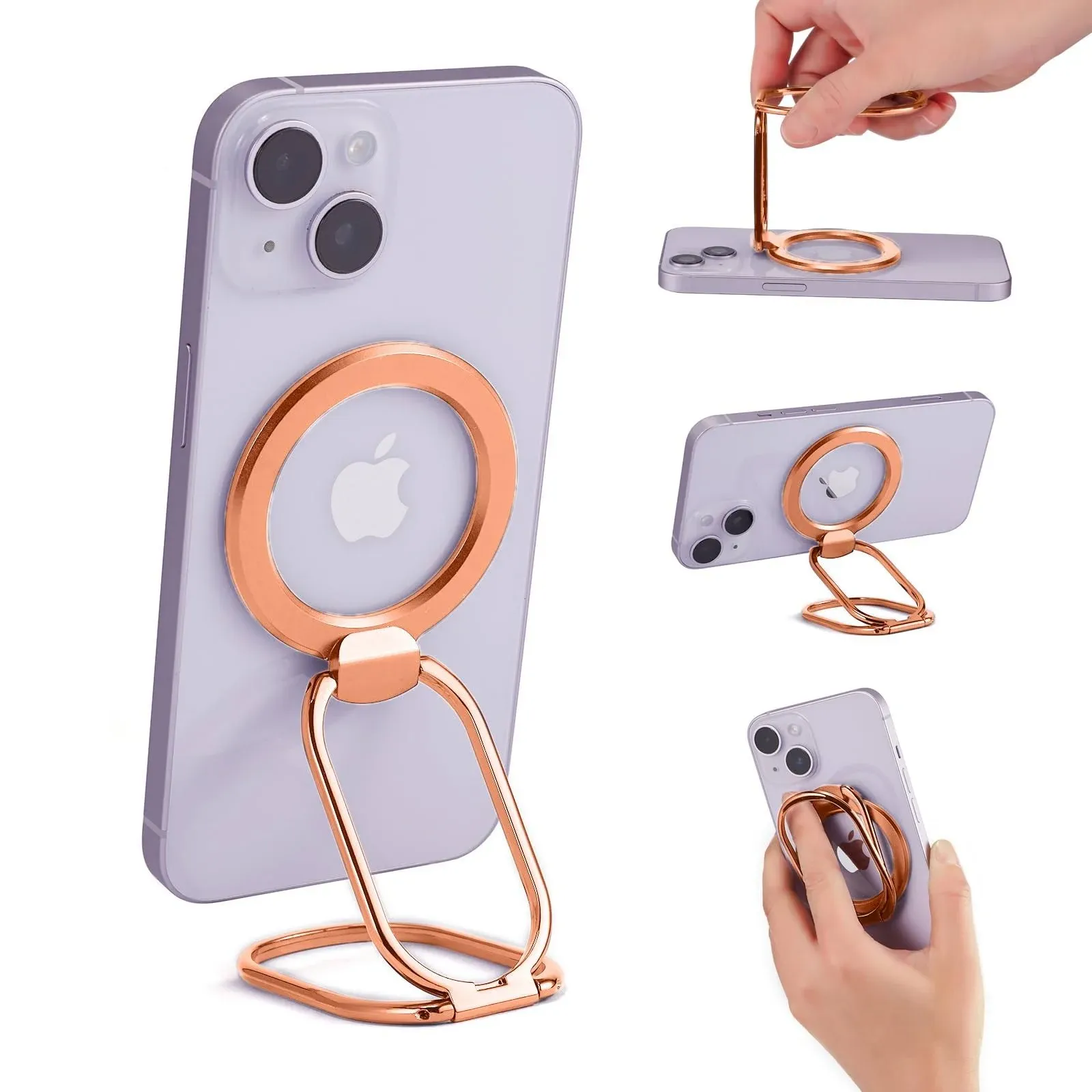 Rimyam Magnetic Phone Ring Holder Stand with Mag Safe Phone Grip Adjustable Phone ...