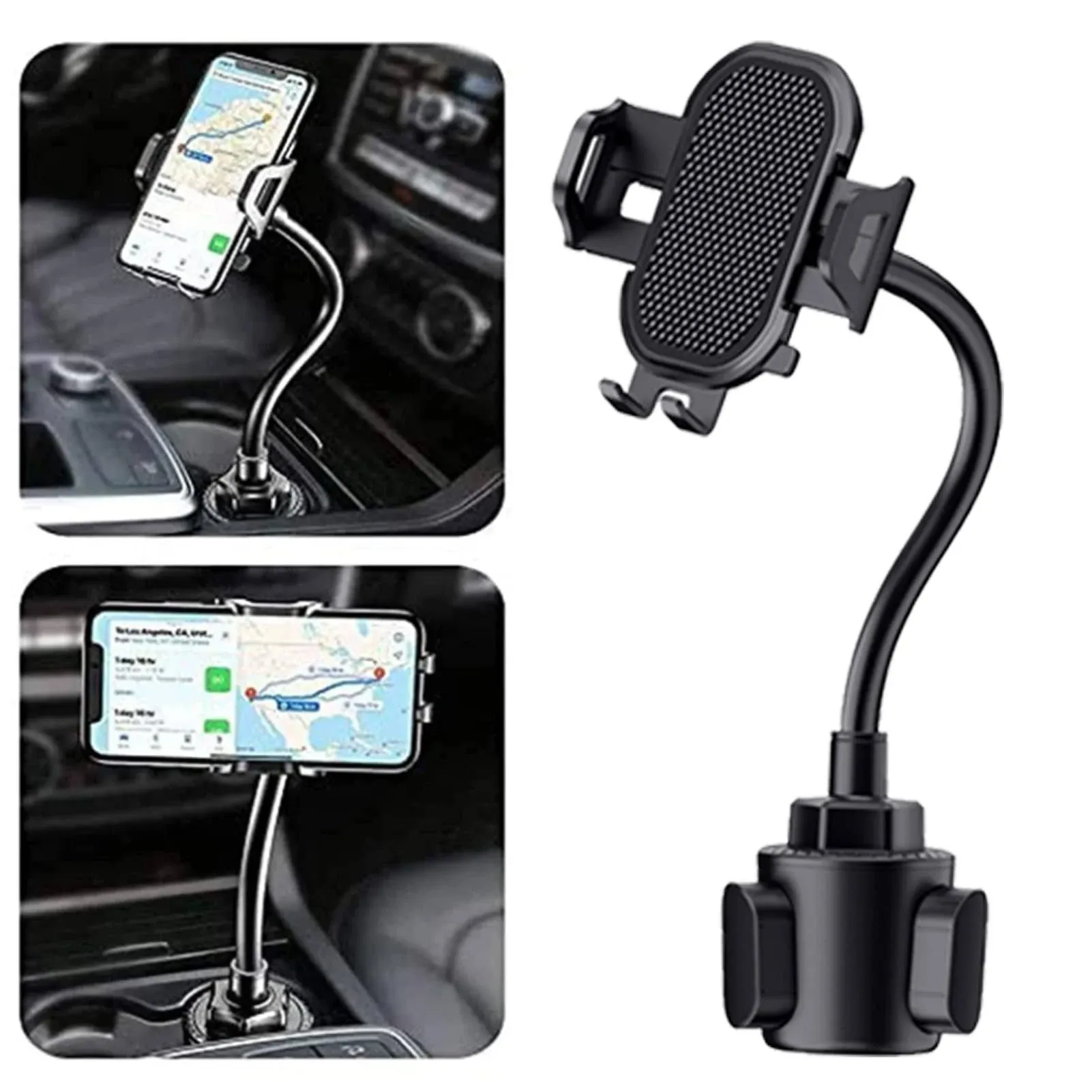 Cup Phone Holder for Car, Flexible Gooseneck Cup Holder Phone Mount Adjustable ...