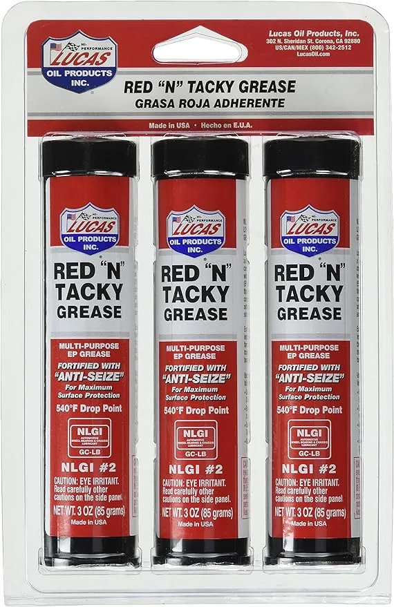 Lucas Oil Red N Tacky Grease/10x1(3x3oz)