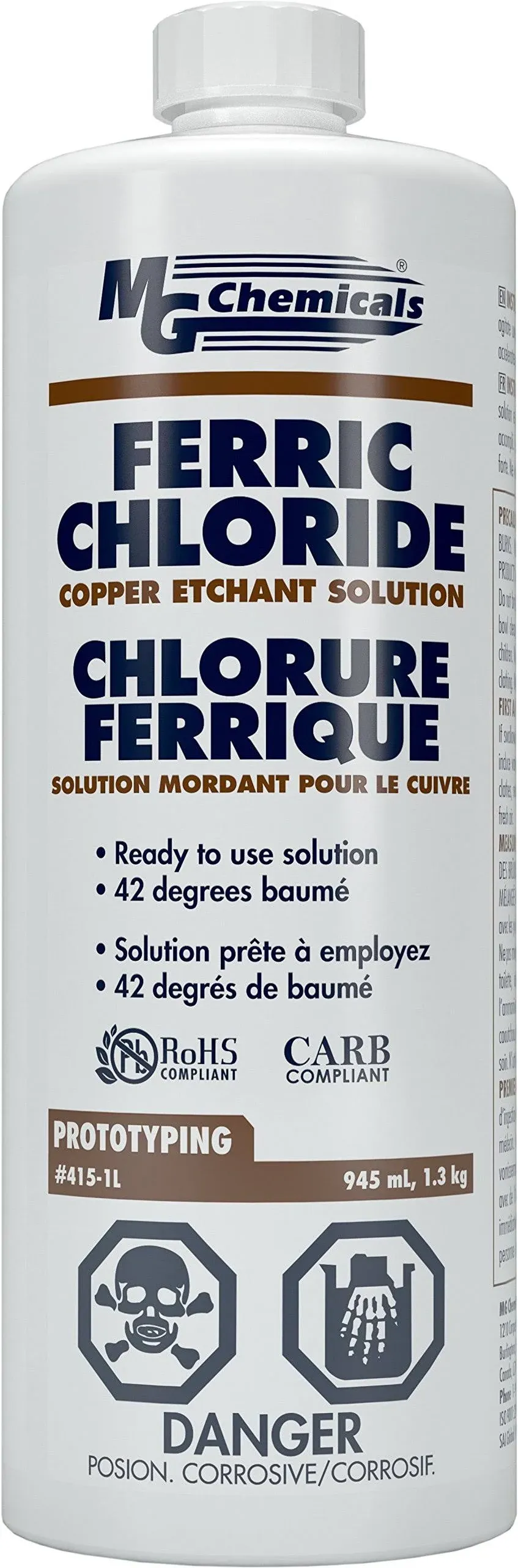 MG Chemicals Ferric Chloride Solution 1qt.