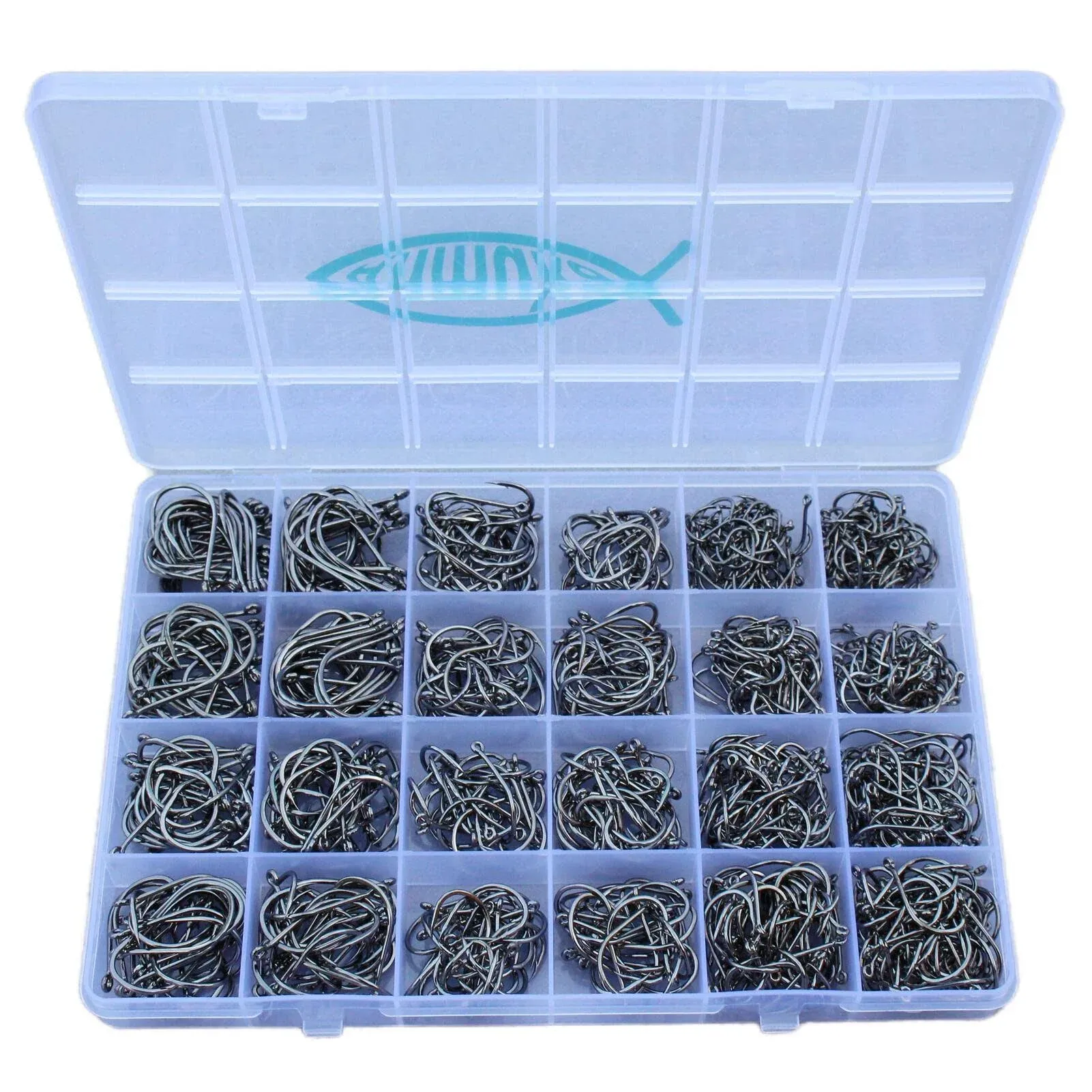 Freshwater Saltwater Bulk Fishing Hooks Set Worm Catfish Hooks Fish Gear Equi...