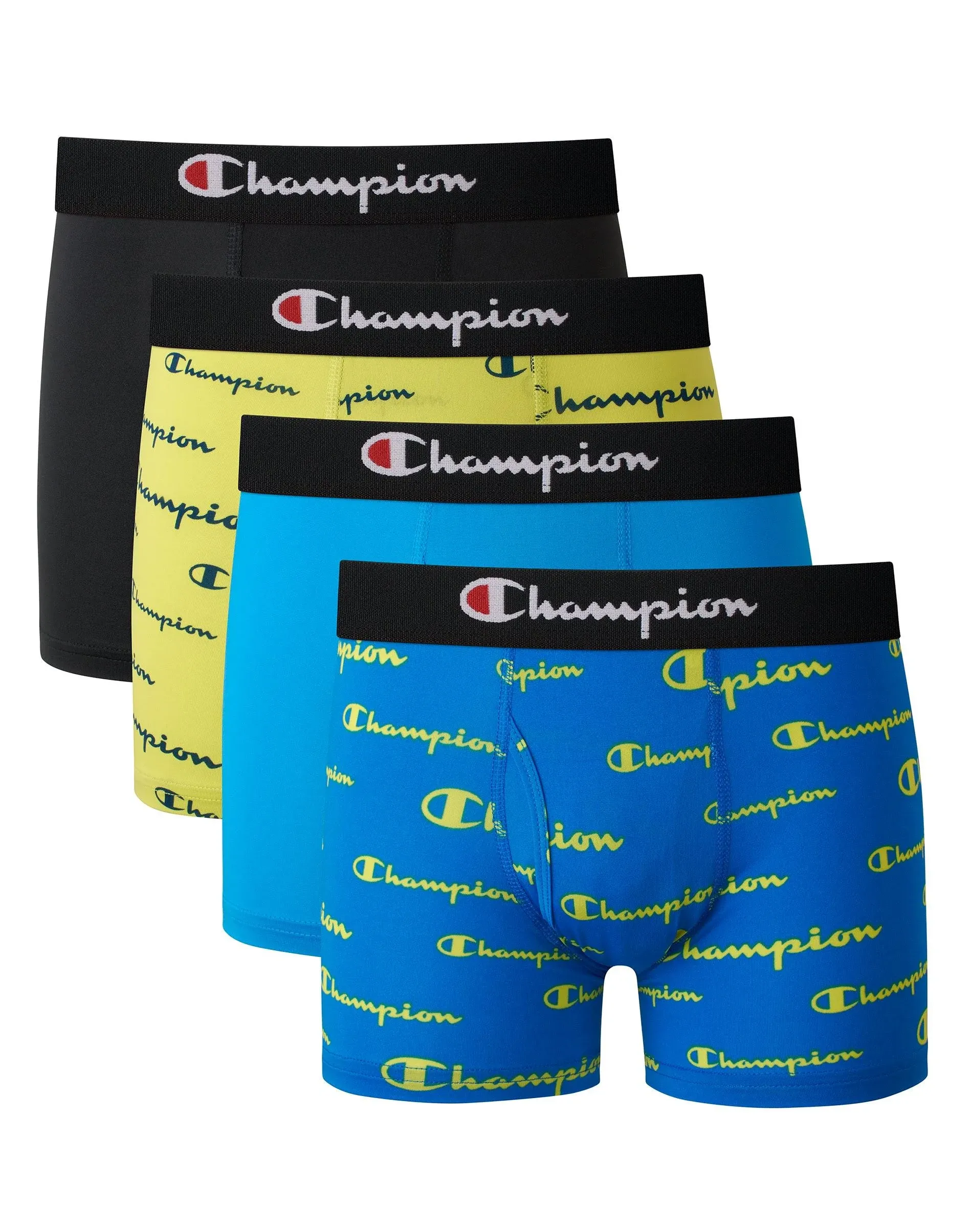 Champion Boys Everyday Active Stretch Boxer Briefs, Assorted 4-Pack