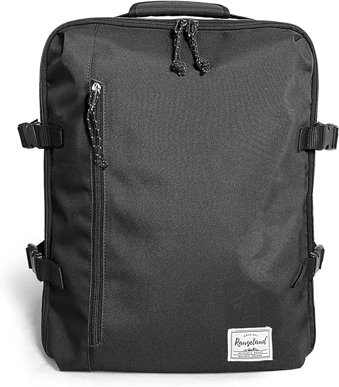 Rangeland New Business Trip Backpack 21L Flight Approved Carry on Daypack 15-inch Laptop Notebook, Travel Commute Gym Sport, All BlackRangeland New Business Trip Backpack 21L Flight Approved Carry on Daypack 15-inch Laptop Notebook, Travel Commute Gym Sp