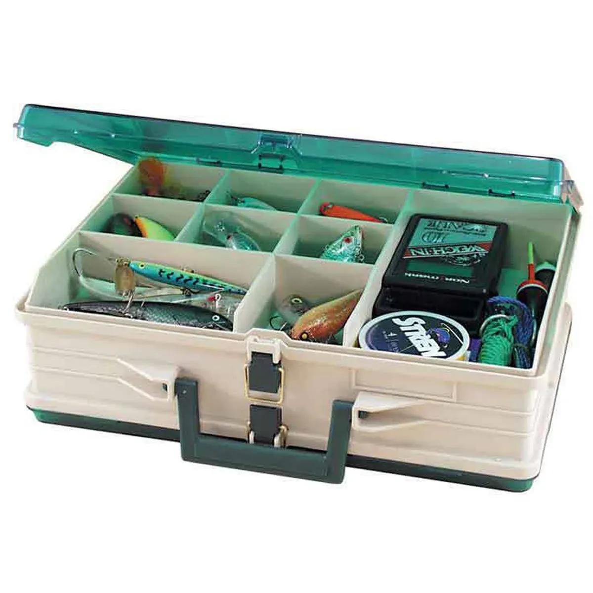 Plano Double Sided Satchell Tackle Box, Green