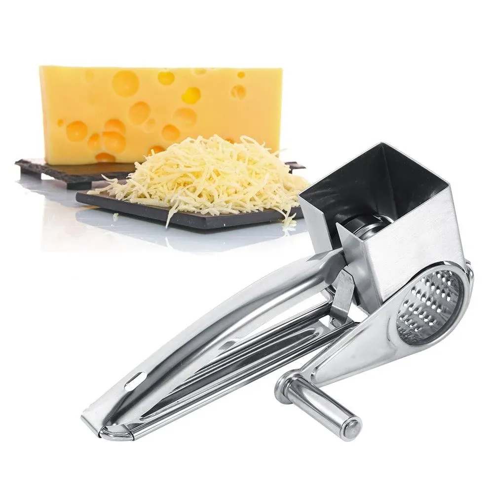 Dioche Cheese Grater, Multipurpose Stylish Design Kitchen Stainless Steel Rotary ...