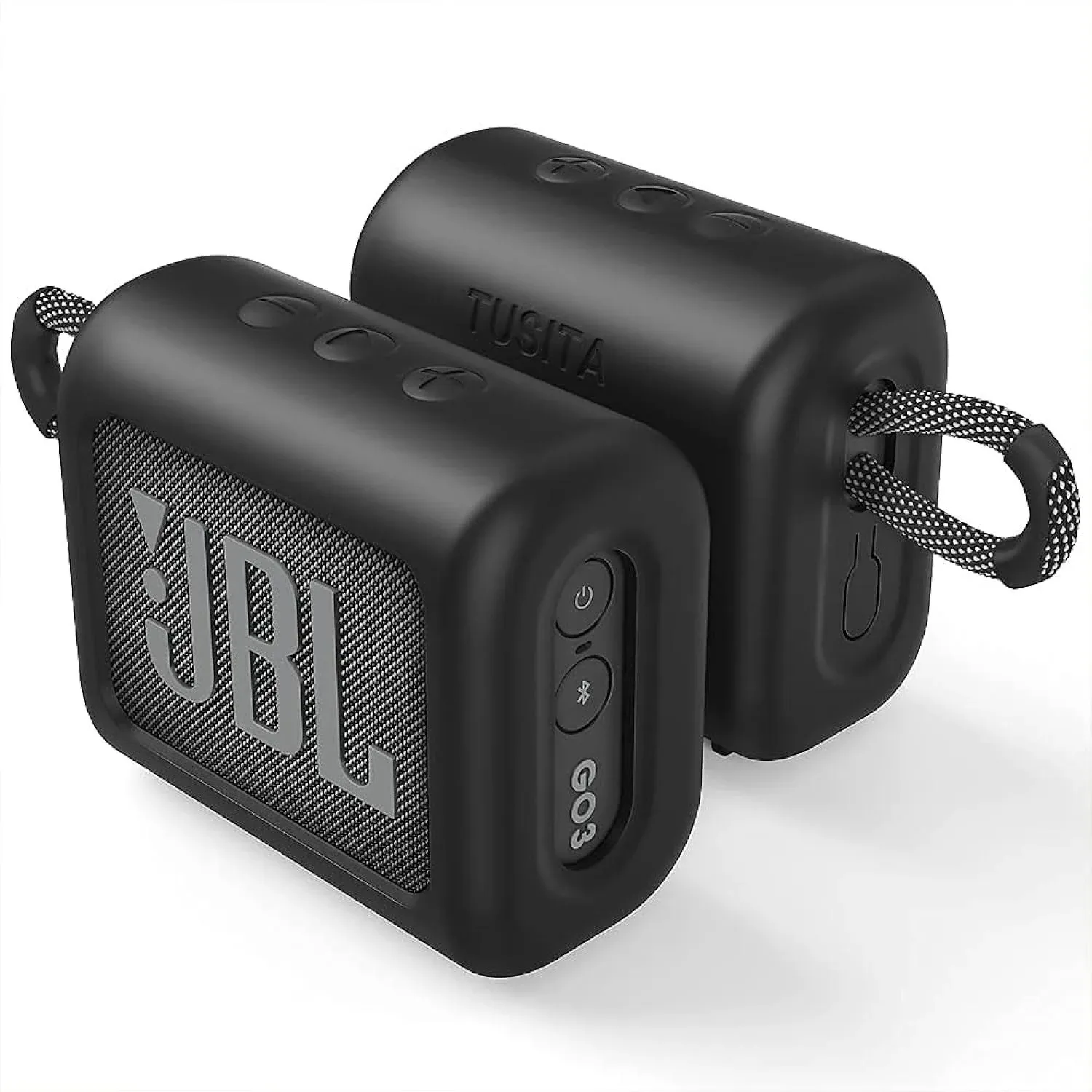 Built-In Magnet Silicone Case Compatible With Jbl Go 3 - Stand Up Magnetic P