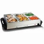 MegaChef Buffet Server & Food Warmer With 4 Removable Sectional Heated Warming Trays