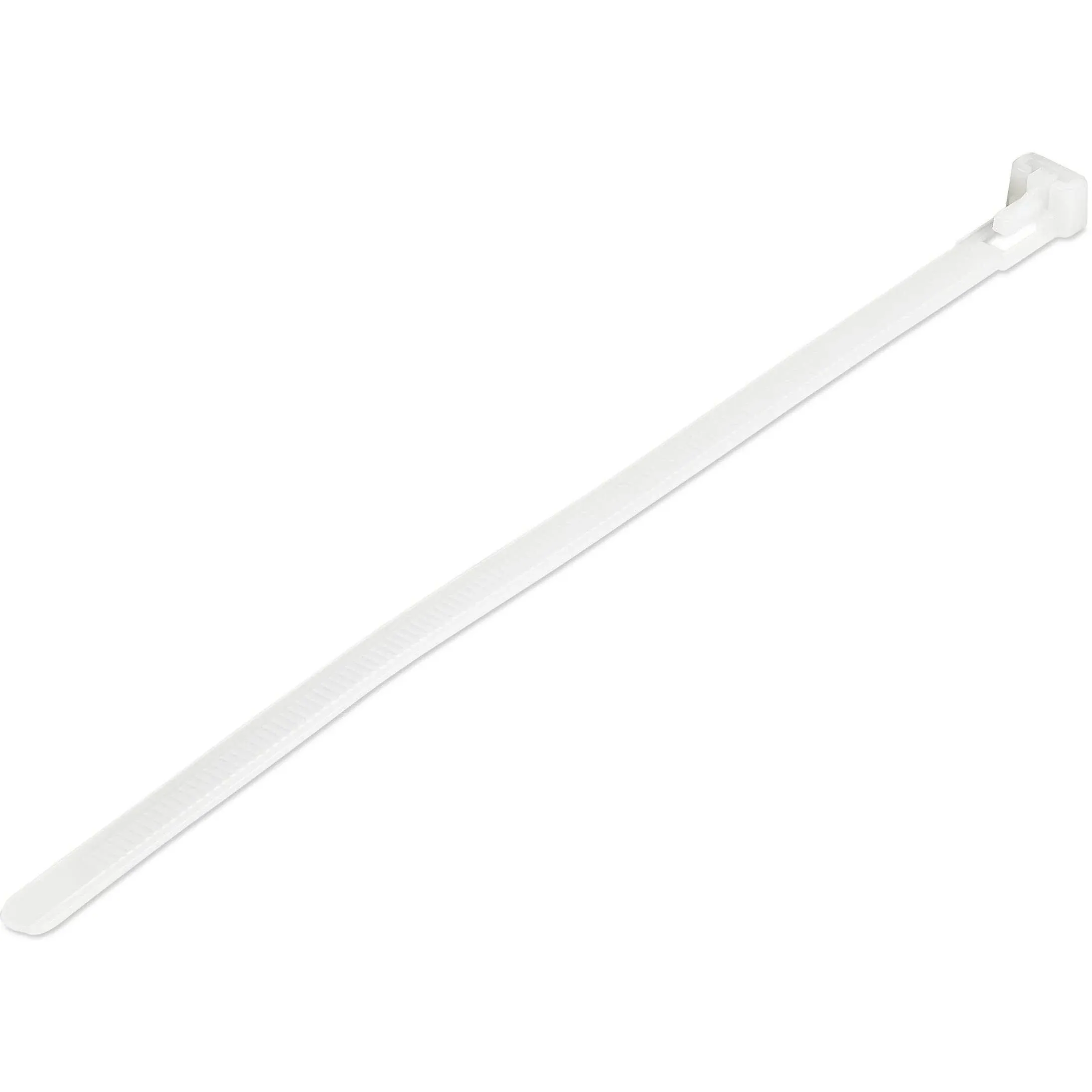 StarTech.com 100 Pack 8" Reusable Cable Ties - White Large Releasable