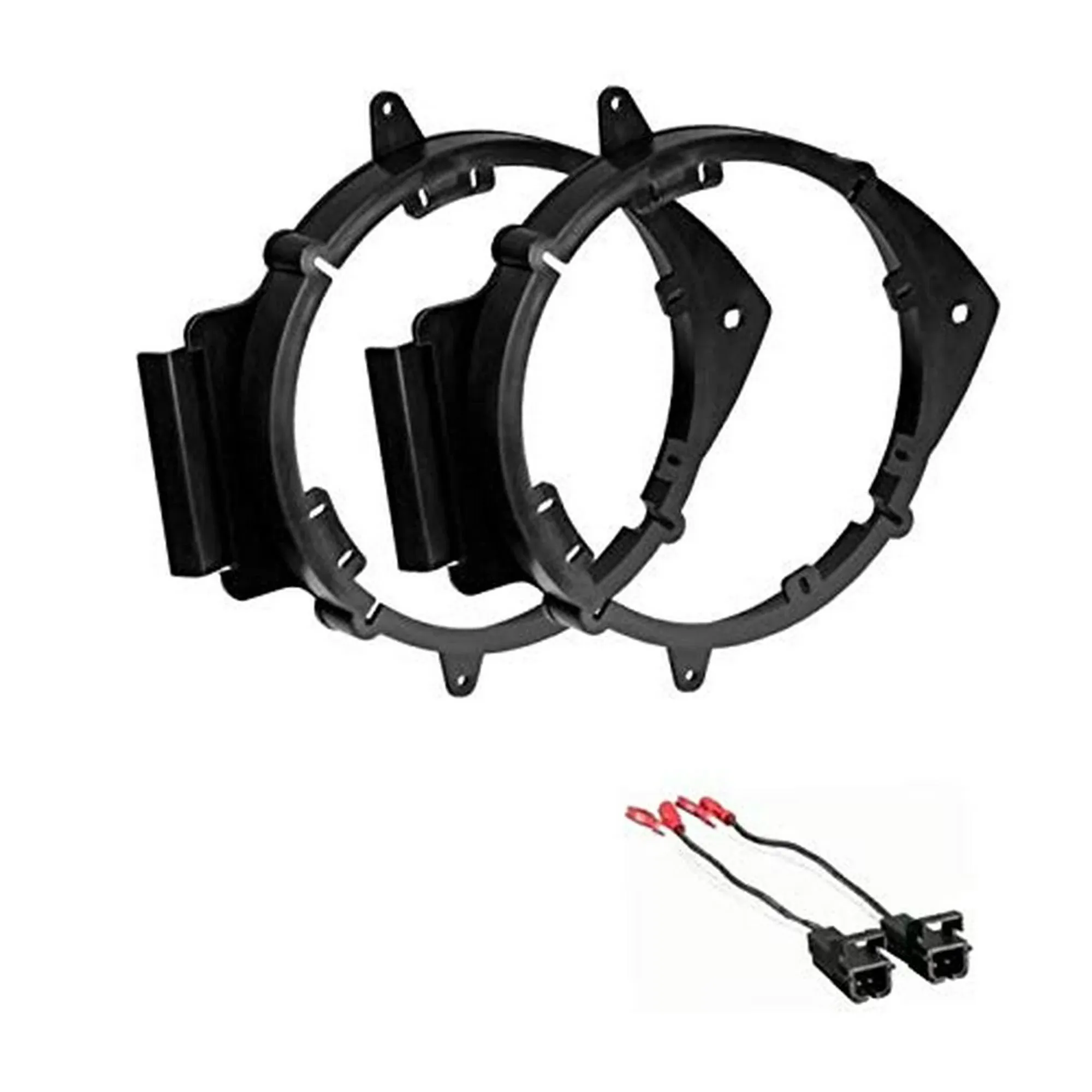 ASC 6+-Inch 6  6.5  6.75  Car Speaker Install Adapter Mount Bracket Plates and Speaker Wire Connectors for Select GM Chevrolet GMC Pontiac Saturn Vehicles - Compatible Vehicles Listed Below