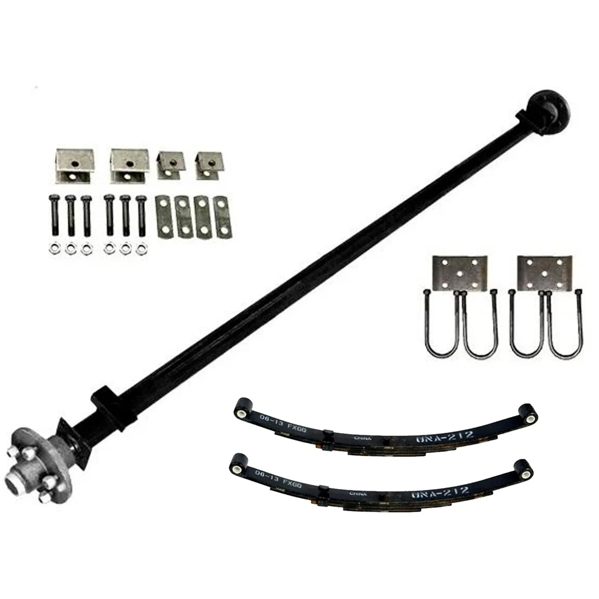 The Trailer Parts Outlet 3500 lb Light Duty Single Trailer Axle Kit with ...