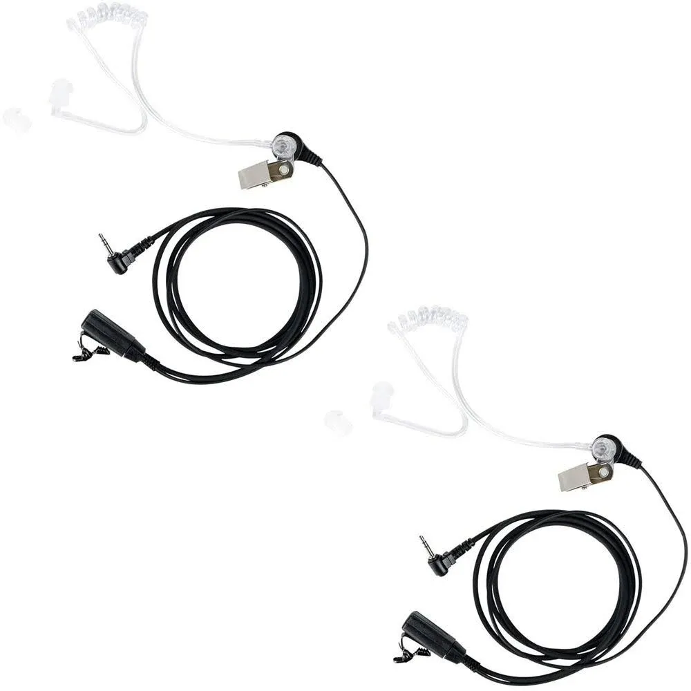 Caroo Walkie Talkie 2.5Mm Earpiece,2 Pack 1 Pin Covert Acoustic Tube Earpieces 