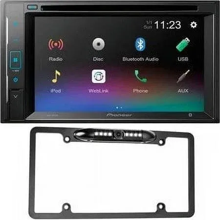 Pioneer AVH-241EX DVD Receiver Bundled with + (1) License Plate Style Backup Camera