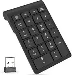 Foloda Wireless Number Pads, Numeric Keypad Numpad 22 Keys Portable 2.4 GHz Financial Accounting Number Keyboard Extensions 10 Key for Laptop, PC, Desktop, Surface Pro, Notebook